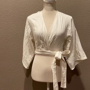 Billabong Cream Wrap Crop Top